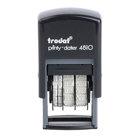 ตรายางวันที่หมึกในตัว โทรแดท TR-4810/T 3.8 มม. ภาษาไทย (สีดำ)