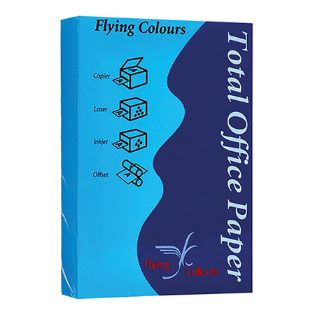 กระดาษสีถ่ายเอกสาร ฟลายอิ้ง No.20 80/500A4 สีฟ้าเข้ม