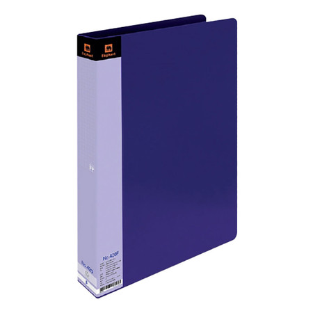 แฟ้ม 2 ห่วง ตราช้าง 420 F4 สัน 3.5 ซม. สีน้ำเงิน