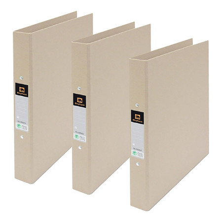 แฟ้ม 2 ห่วง ช้าง ECO-WISE920 A4 ขนาด 26x32 ซม. สัน 3.5 ซม. สีครีม จำนวน 1 เล่ม