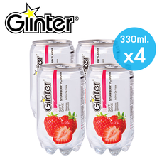 Glinter Softdrink Strawberry Flavour 350ml. (แพ็ค4 กระป๋อง)