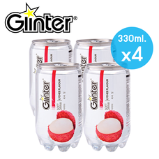 Glinter Softdrink Lychee Flavour 350ml. (แพ็ค4 กระป๋อง)