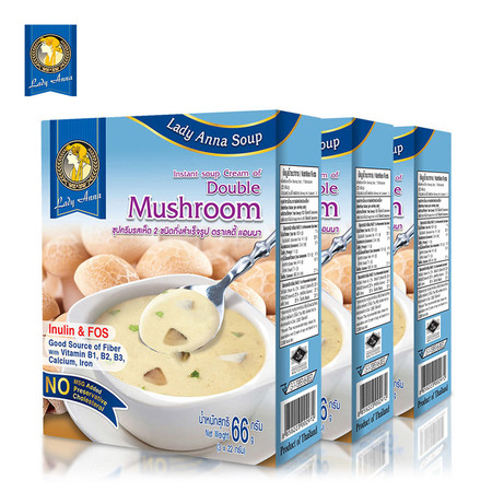 เลดี้แอนนา ซุป รสเห็ดรวม Lady Anna Double Mushroom Soup (3 กล่อง)