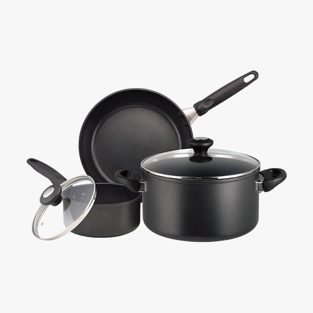 MEYER ชุดเครื่องครัวเคลือบลื่น 5 ชิ้น (รวมฝา) รุ่น Cook’ N Look Induction (11068-C)