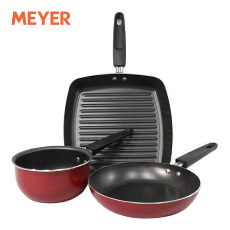 MEYER ชุดเครื่องครัว 3 ชิ้น รุ่น Triple Pack - สีแดง (21209-T)