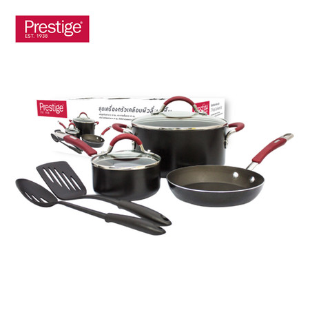 Prestige ชุดเครื่องครัวเคลือบผิวลื่น 7 ชิ้น (รวมฝา)