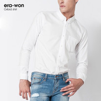 era-won เสื้อเชิ้ต รุ่น OXFORD SHIRT ทรง Slim - สีขาว White คอปก