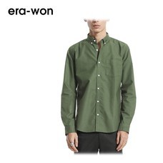 era-won เสื้อเชิ้ต รุ่น OXFORD SHIRT ANTI-BACTERIA ทรง Slim - สีเขียว Green Rome