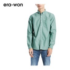 era-won เสื้อเชิ้ต รุ่น OXFORD SHIRT ANTI-BACTERIA ทรง Slim คอปก - สีเขียว (Marijuana)