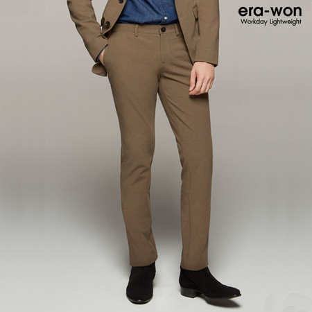 era-won กางเกงสแลค รุ่น MONOTONE ทรง Super Skinny - สีน้ำตาล Bear