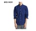era-won เสื้อเชิ้ต รุ่น OXFORD SHIRT ANTI-BACTERIA ทรง Slim คอปก - สีน้ำเงิน (Pirate Blue)