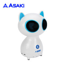 Asaki Bluetooth Speaker ลำโพงบลูทูธแบบพกพา รูปทรงแมวเหมียวน่ารัก เชื่อมต่อบลูทูธ รองรับระบบ IOS&ANDROID เล่นเพลง MP3 จาก MicroSD / TFcard / Flash Drive ได้ รุ่น APS-421