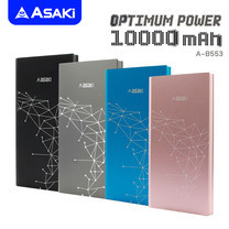 Asaki Power Bank 10000 mAh. พร้อม 2 ช่อง USB สายยาว 100 cm.น้ำหนักเบา พกพาง่าย รุ่น A-B553 สินคละสี [ไม่มีรับประกัน]