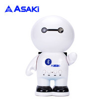 Asaki Bluetooth Speaker ลำโพงบลูทูธแบบพกพา รูปทรงหุ่นยนต์ เชื่อมต่อบลูทูธ รองรับระบบ IOS&ANDROID เล่นเพลง MP3 จาก MicroSD / TFcard / Flash Drive ได้ รุ่น APS-423