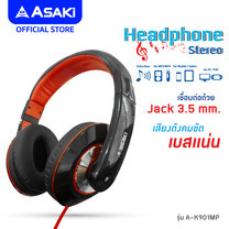 Asaki Headphone หูฟังคอมพิวเตอร์ สำหรับฟังเพลง แบบครอบศรีษะ รุ่น A-K901MP [รับประกัน 3 เดือน]