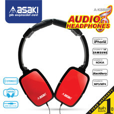 Asaki หูฟังเฮดโฟนออดิโอ Headphone Audio สำหรับฟังเพลง เชื่อมต่อด้วยแจ็ค 3.5 มม. รุ่น A-K88MP