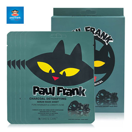 PAUL FRANK CHARCOAL DETOXIFYING SERUM MASK SHEET (SET 5 แผ่น) เซรั่มมาส์กชีท ชาโคล