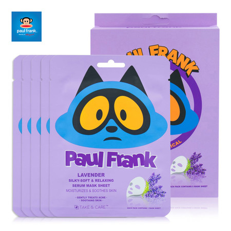 PAUL FRANK LAVENDER SILKY-SOFT & RELAXING SERUM MASK SHEET (SET 5 แผ่น) เซรั่มมาส์กชีท ลาเวนเดอร์