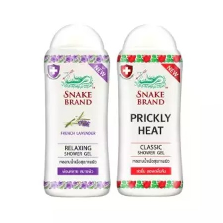 Snake Brand เจลอาบน้ำ ตรางู สูตรเย็น คละกลิ่น ขนาด 180 มล.คลาสสิค 1 ขวด+ รีแล็กซิ่ง 1 ขวด