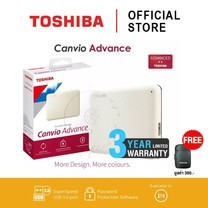Toshiba External Harddrive (4TB) สีขาว รุ่น Canvio V10 External HDD 4TB USB3.2 New!