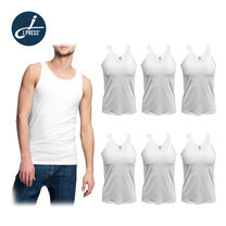 J Press เสื้อกล้ามชายคอกลม No.T444W จำนวน 6ตัว/เซ็ต - สีขาว