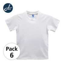J Press เสื้อยืดคอกลมเด็กชาย เจเพรส No.T222 6ตัว/กล่อง - สีขาว