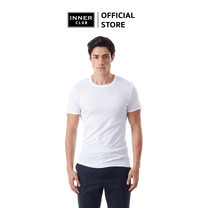 Inner Club เสื้อยืดคอกลม ผู้ชาย สีขาว คอตตอน100%