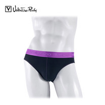 Valentino Rudy กางเกงใน Bikini รุ่น VB2-N213 19 - สีดำขอบยางทอสีม่วง (1 ตัว)