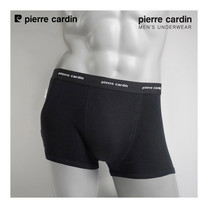 Pierre Cardin PI-200 กางเกงในชายเต็มตัว EMBROIDERED LOGO BAND - สีดำ (1 ตัว)
