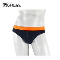 Valentino Rudy กางเกงในทรง Bikini รุ่น VB2-N211 19 - สีดำขอบยางทอสีส้ม (1 ตัว)