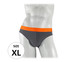 Valentino Rudy กางเกงในทรง Bikini รุ่น VB2-N211 15 - สีเทาขอบยางทอสีส้ม (1 ตัว)