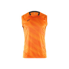 EGO SPORT EG5125 เสื้อฟุตบอลทอลายคอกลมแขนกุด สีส้มแสด