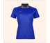 EGO SPORT EG6176 เสื้อโปโลพิมพ์หญิงตัดต่อแขนสั้น สีน้ำเงิน