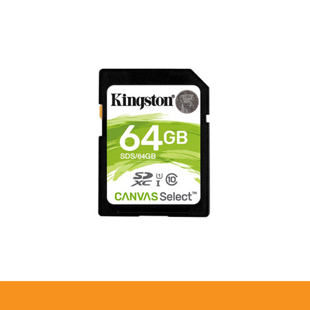 KINGSTON SDS/64GB CARD SD 64GB CLASS 10 R80 MB/s,W10 MB/s by Speed Computer