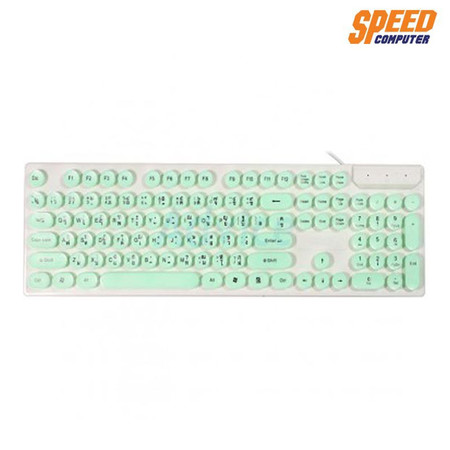 OKER KB-4018-GREEN KEYBORD + MOUSE USB SET สีเขียว by Speed Computer