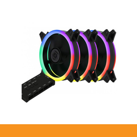 NEOLUTION E-SPORT DOUBLE RING SPECTRUM RGB LED LIGHT WITH CONTORLLER SYSTEM by speed computer