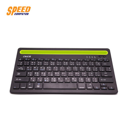 OKER K-3280G KEYBOARD BLUETOOTH BLACK/GREEN by Speed Computer