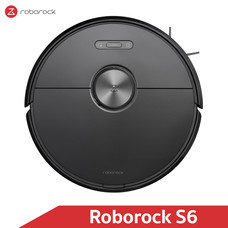 หุ่นยนต์ดูดฝุ่นถูพื้น อัจฉริยะ Roborock S6 สีดำ (Black Color) - Robotic Vacuum and Mop Cleaner [Global Version]