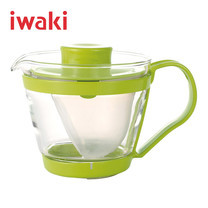 Iwaki กาชงชาเนื้อแก้วพร้อมที่กรอง ขนาด 400 ml. - สีเขียว