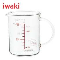 Iwaki แก้วตวงโบโรซิลิเกทแบบมีมือจับ 200 ml.