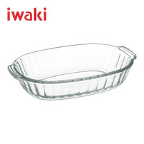 Iwaki ถาดอบทรงรีแก้วโบโรซิลิเกท 370 ml.