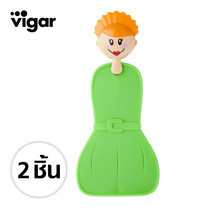 Vigar ที่จับของร้อนรูปตุ๊กตา 2 ชิ้น - สีเขียว