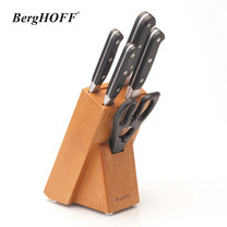 BergHOFF ชุดมีดแบบเหล็กเต็มแท่ง 6 ชิ้น พร้อมแท่น