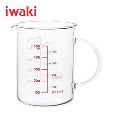 Iwaki แก้วตวงโบโรซิลิเกทแบบมีมือจับ 500 ml.