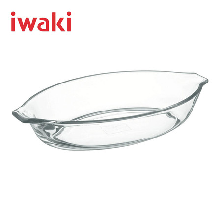 Iwaki ถาดอบทรงรีแก้วโบโรซิลิเกท 340 ml.