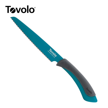 Tovolo มีดสเตนเลสฟันปลา 5 นิ้ว Serrated Slicing Knife สีฟ้า Teal