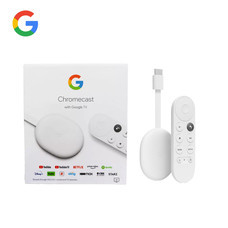 Google Chromecast with Google TV 4K White GA01919-US , รองรับ 4K , Dolby Vision , Dual Band Wi-Fi รับประกันสินค้า 1 ปี