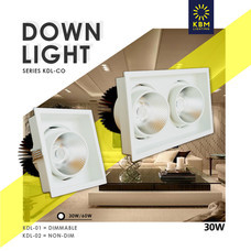 โคมไฟดาวน์ไลท์ โคมไฟแบบส่องลง โคมไฟฝังฝ้า downlight  luminair รุ่น KDLM-CO02 (1-2module) by KBM LIGHTING