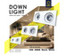 โคมไฟดาวน์ไลท์ โคมไฟแบบส่องลง โคมไฟฝังฝ้า downlight luminair รุ่น KDLM-ADJ02 (2module) by KBM LIGHTING