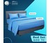 SleepHappy เซ็ทผ้าปูที่นอน 600 เส้นด้าย (สูง10นิ้ว) ผ้าปูที่นอนโรงแรมหรู ( ผ้าปู + ปลอกหมอน ) 3.5 ฟุต สีฟ้า